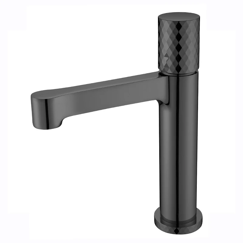 China supplier single handle black copper bathroom basin taps