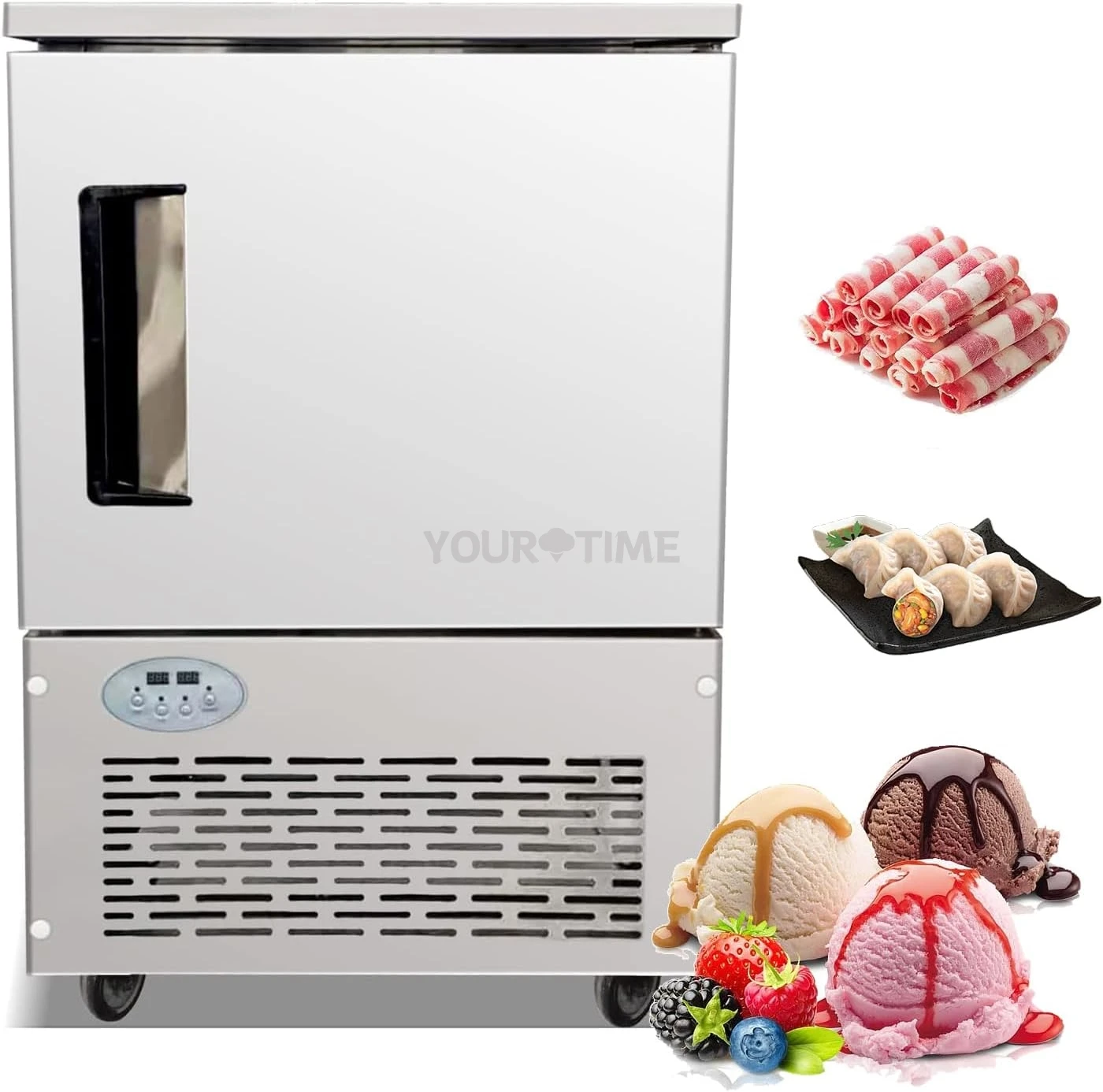 Yourtime 5 trays Blast Freezer for Quick Freezing Fast Freezing Small Refrigeration Machine 1 door Refrigerator Chiller