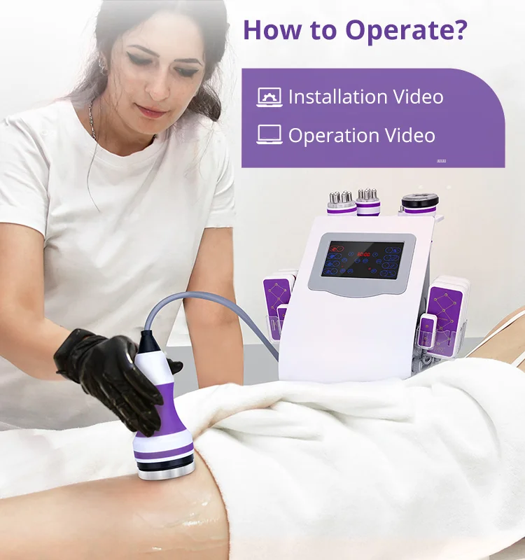 Factory Price Cellulite Reduce Vacuum Weight Loss Radio Frequency Body Slimming 6 In 1 Cavitations 40k Machine