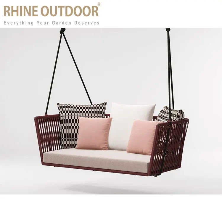 Hotel furniture outdoor wicker hanging  swing chair