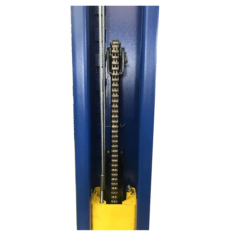 two post lift with reinforced base plate with manual two side release and movable power unit trolley