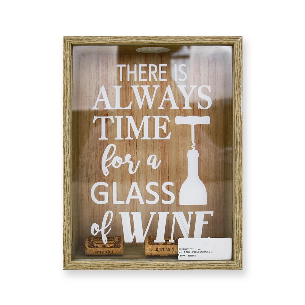 Xingcheng OEM Manufacturer Rustic Wine Sign Home Decor Red Wine Bottle Stopper Wood Box
