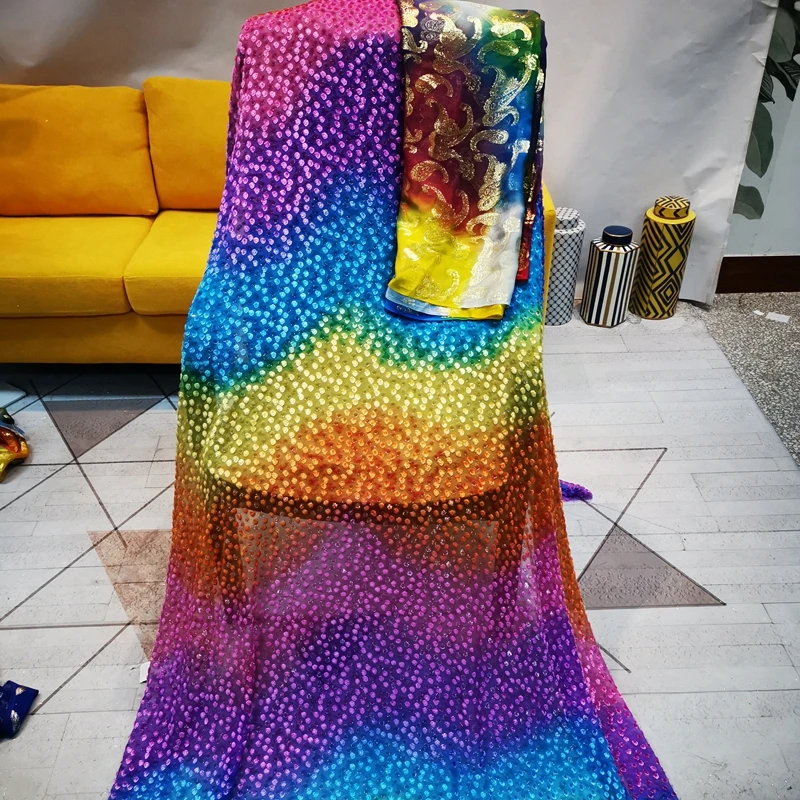 OEKO-TEX-100 new arrival jacquard silk georgette metallic georgette fabric for somali dirac set and sudanese toub swiss