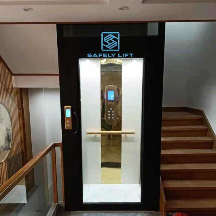 Home Elevator Hydraulic Residential Lift Panoramic Glass Passenger Elevator for Villas Household