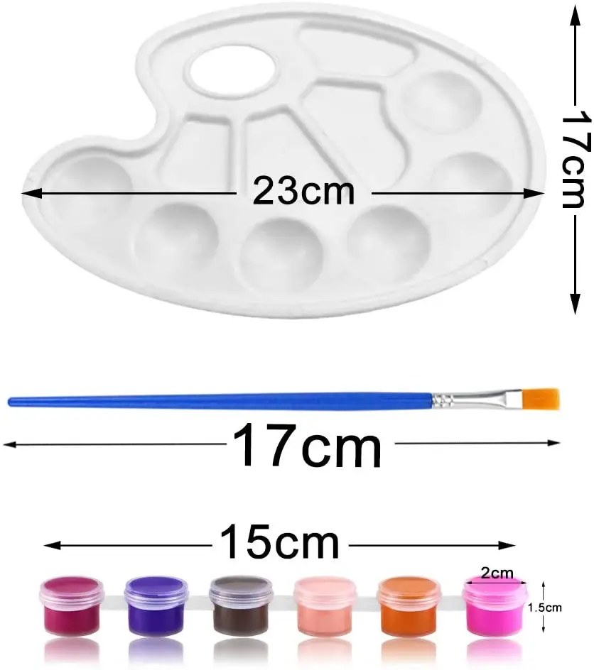 Waterproof Permanent Paint Mini 5ml 8colors Strip Pot Acrylic Paint Sets for Canvas Rock Fabric