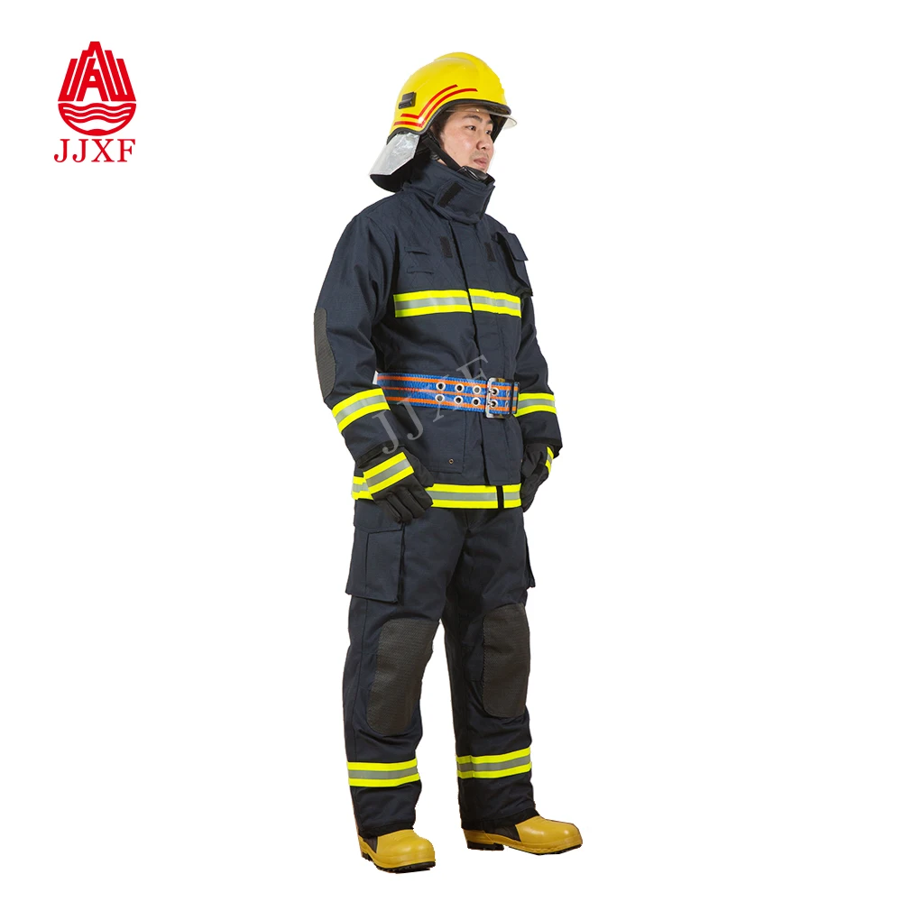 CE Certified Fireman Protective EN469 Rescue Flame Retardant Nomex Fire Fighting Suit for Fire Fighters
