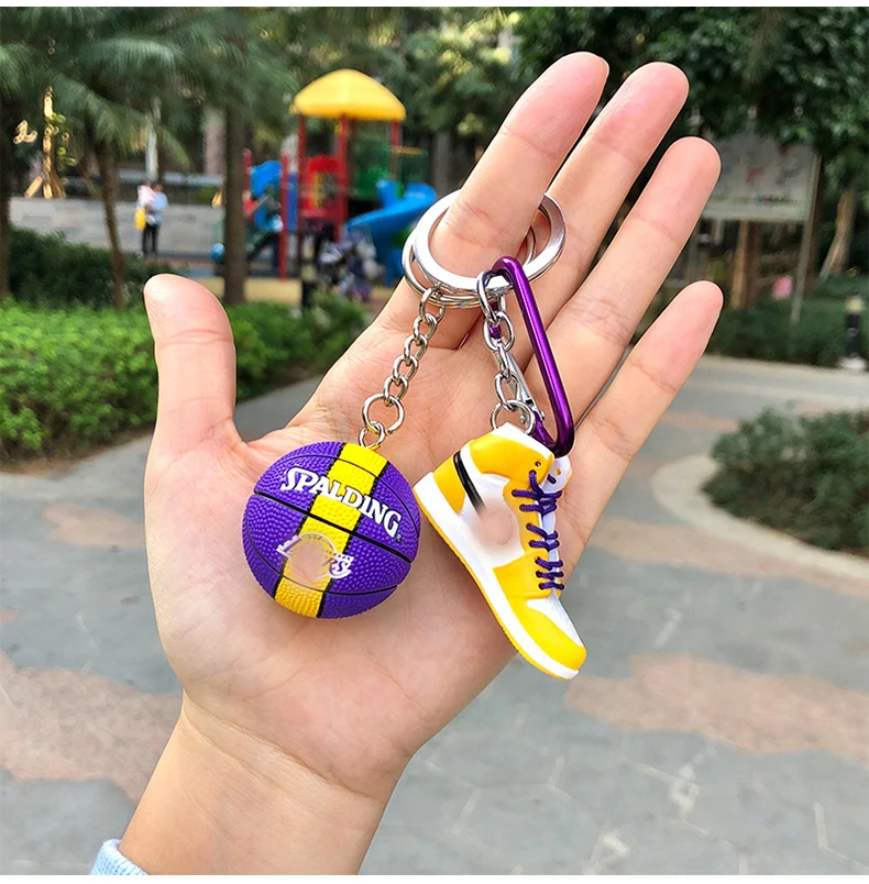 Wholesale 3D Mini Sneakers AJ  shoe Keychain Model cute keychains with box