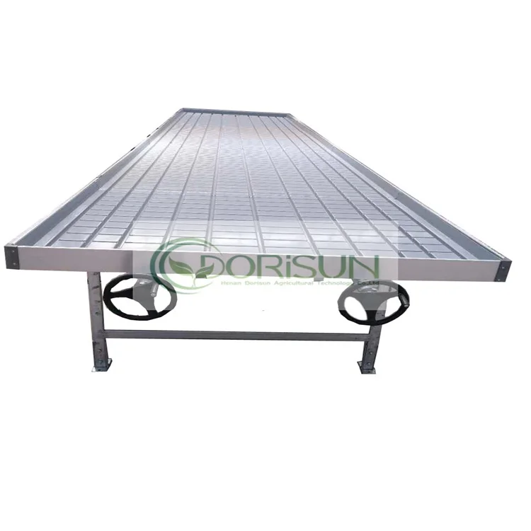 Hot sale 4x8 5x10 commercial movable automatic nursery tray ebb and flow table rolling bench