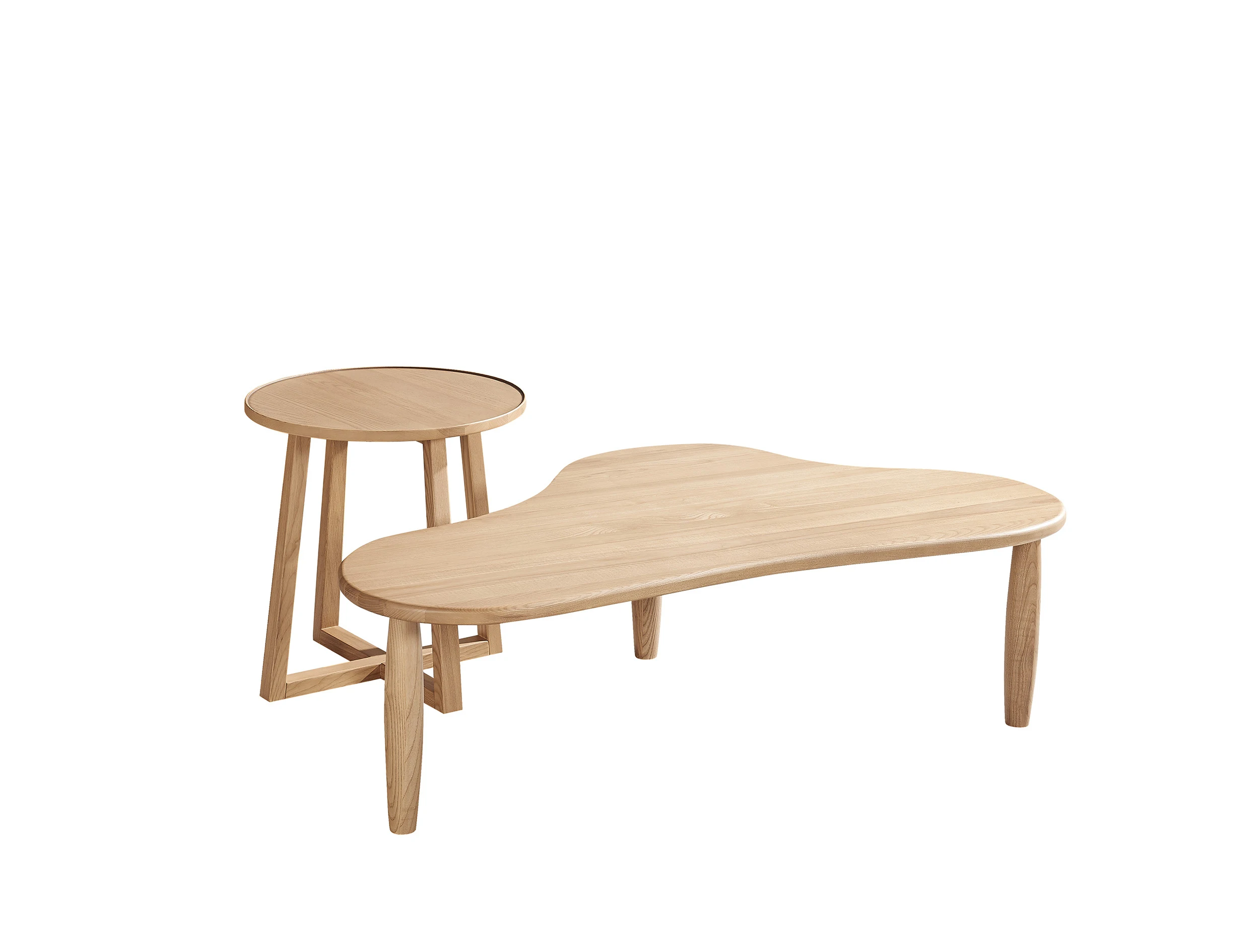 Sofa side end table solid natural wood coffee table portable tea table for living room balcony free assemble low height