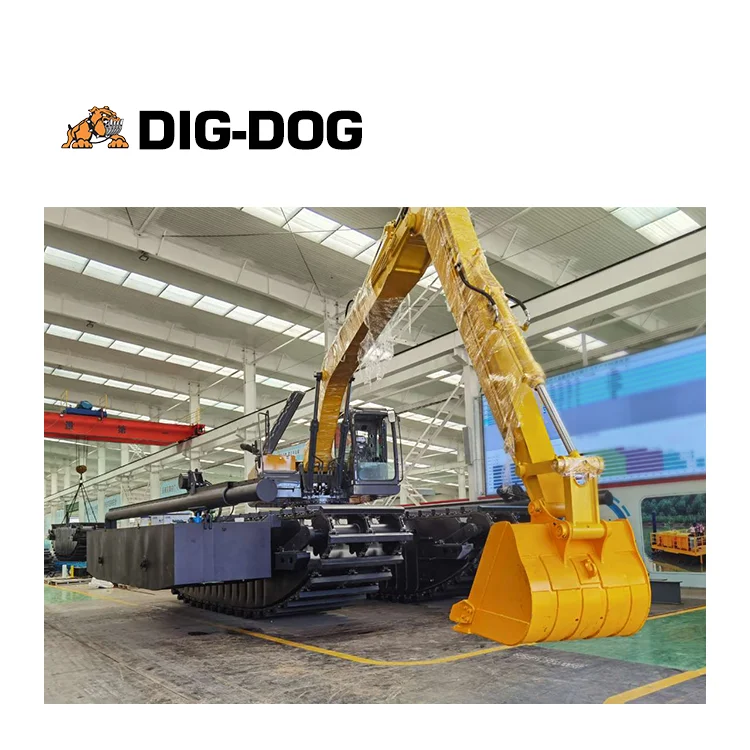 High Quality Marsh Buggy China Hydraulic Amphibious Pontoon Excavator