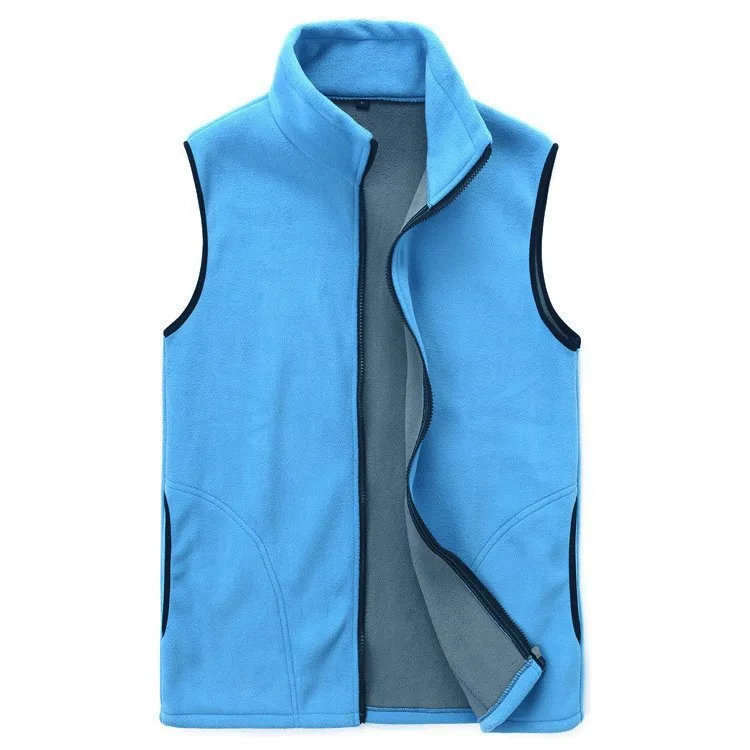 mens fishing vest 100% polyester sleeveless knitted fleece vest