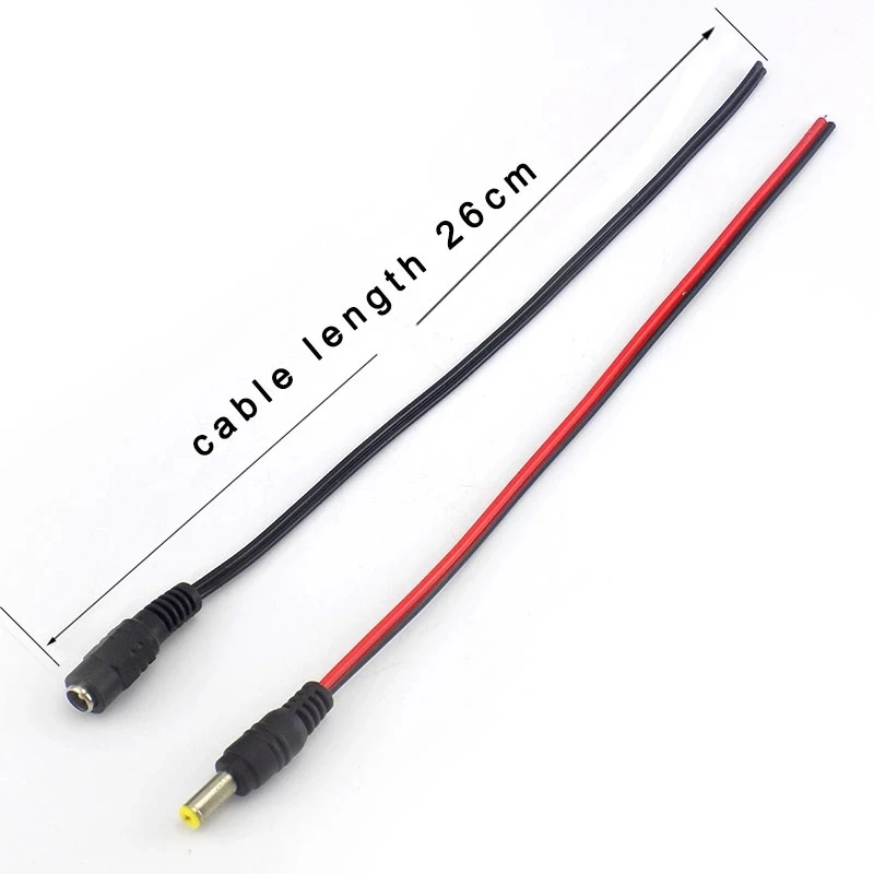 Connectors DC Male Female Plug Cable for CCTV Camera Security System DC Power Extension Cable Plug Adaptor 2.1*5.5mm