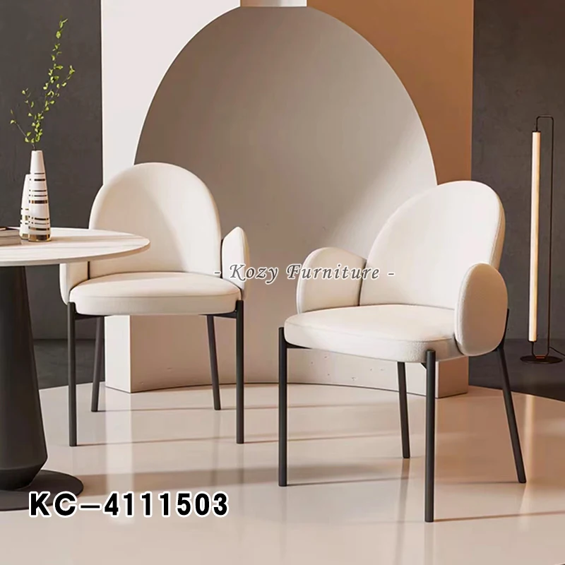 Modern Popular Comfortable Study Stool Soft Cushions Pu Leather Dinner Chair for Restaurant Dining Room