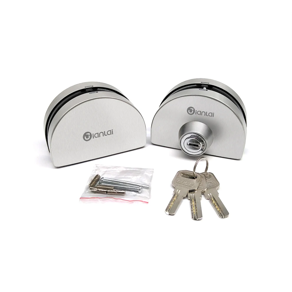 Modern Glass to Glass Door Lock Easy Installation Glass Door Accessory Brass Iron Handle Building Application
