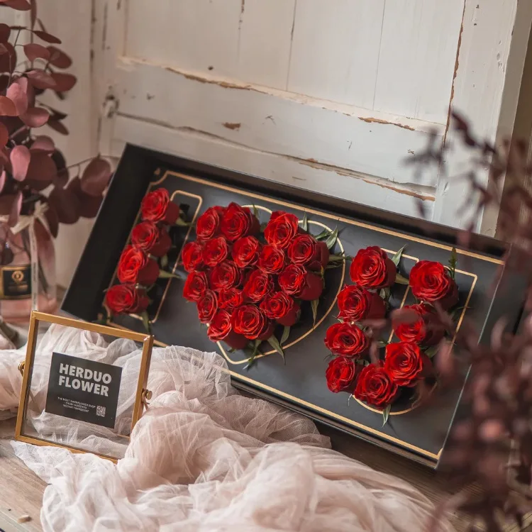 Wholesale Artificial flower Soap Rose I Love You Flower Box