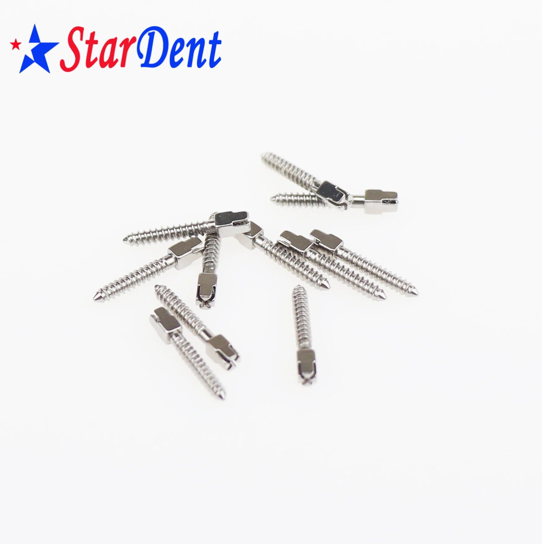 Implant Screw Post for Root Canal Usage Dentist Instrument Tool Golden and Sliver Stainless Steel Dental