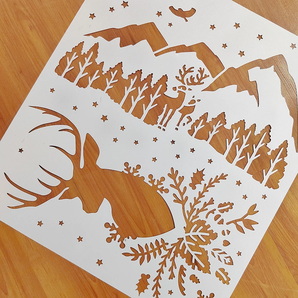 Wholesale Custom Anima Graffiti PVC Plastic Stencils For Wall Painting Determinable Paint Pattern For Festival Decoration