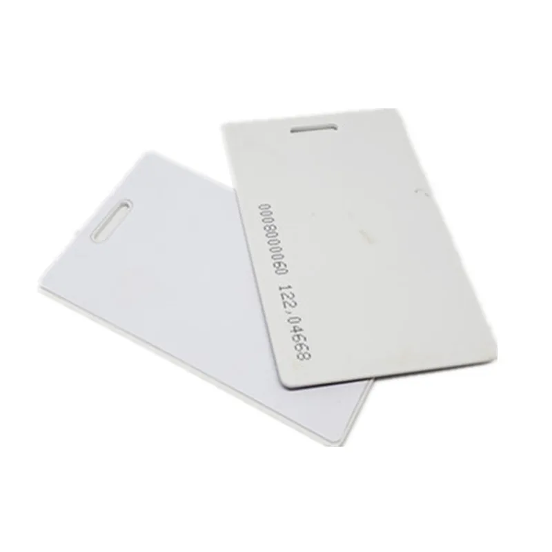 125KHz RFID T5577 ID White Card Clamshell Thick Door Access Control Proximity RFID Card