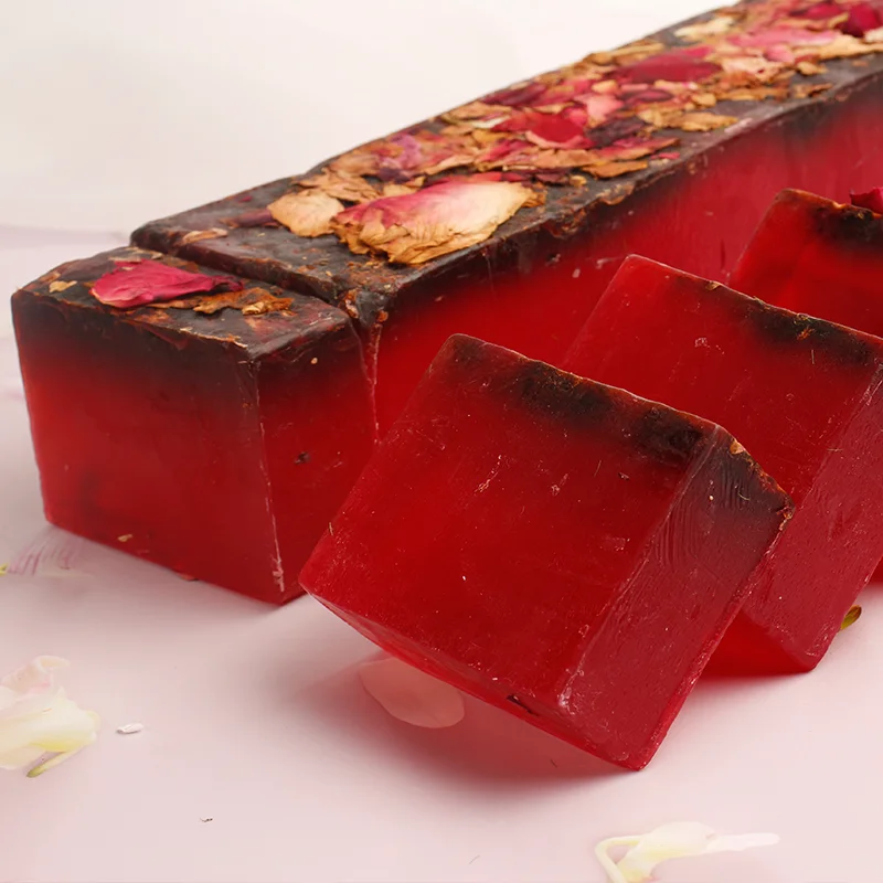 special wholesale price Whitening Handmade Soap Dried Flower Bath Soap Facial and Body Cleaning Soap