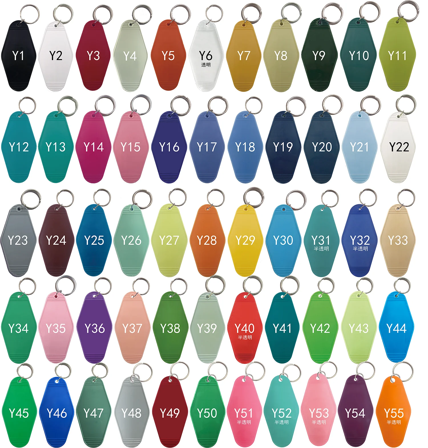 Custom Pattern Logo Motel Keychain Hotel Black Key Chain Vintage Style Hotel Key Tag