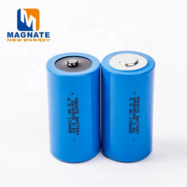 Lithium Lisocl2 Battery ER26500 3.6V C Size 9000mah Lithium Battery
