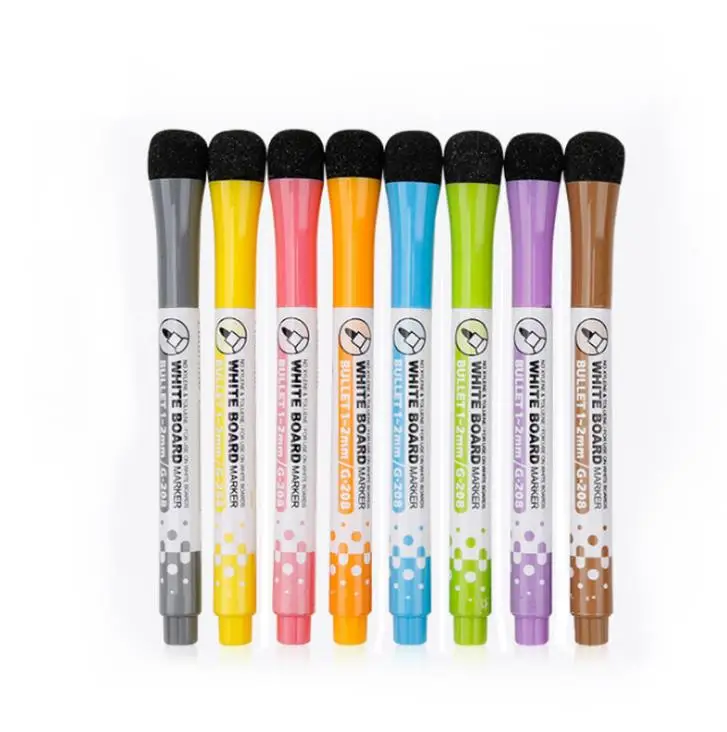 Top eraser children whiteboard custom muti-color low-odor small magnetic washable dry erase marker kids