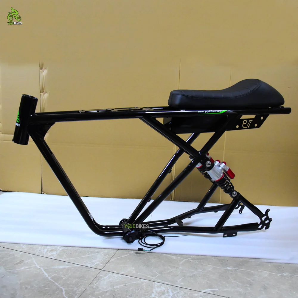 Customization OEM Super Double Suspension EBike Frame 20*4.0 Carbon Steel Electric Bike Conversion Kit 73 RX Frame Bike Frameset