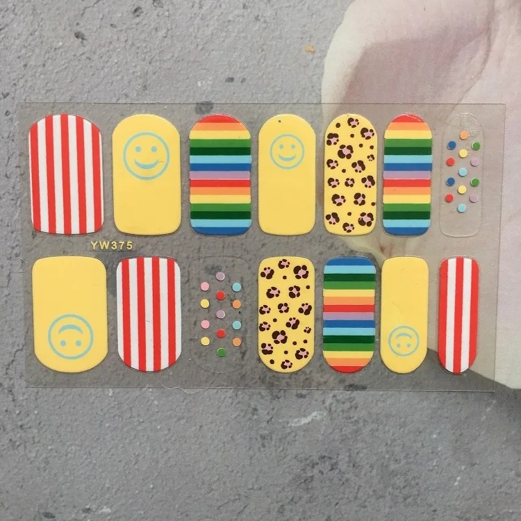 
2021 Fashinable Nail Polish Strips With Custom Designs For Nail Art Accessories 