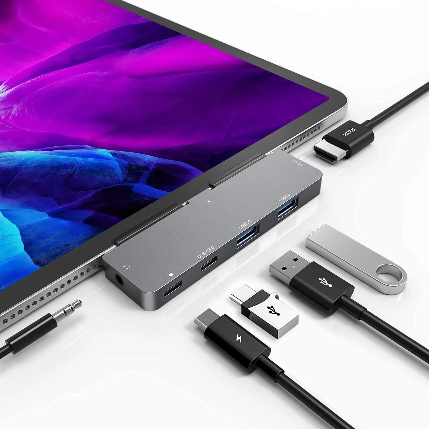 USB-концентратор Тип C 6 портов USB 3 0 док-станция для передачи данных ноутбука концентратор iPad