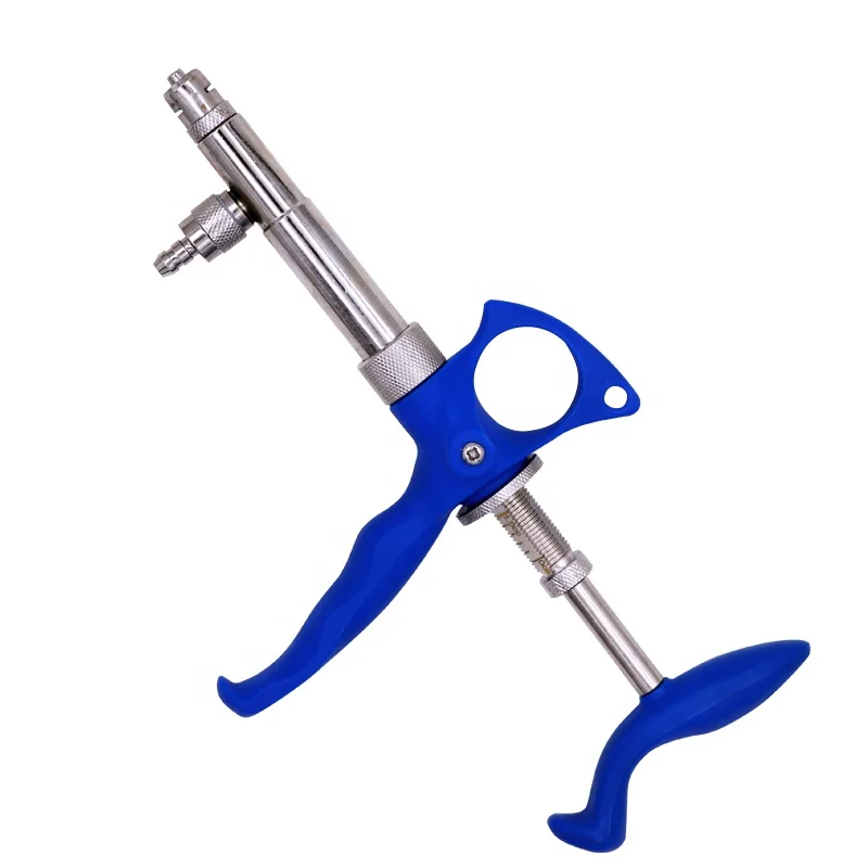 Lowest Price Livestock Animal use continuous vaccination syringe veterinary metal adjustable syringe injection