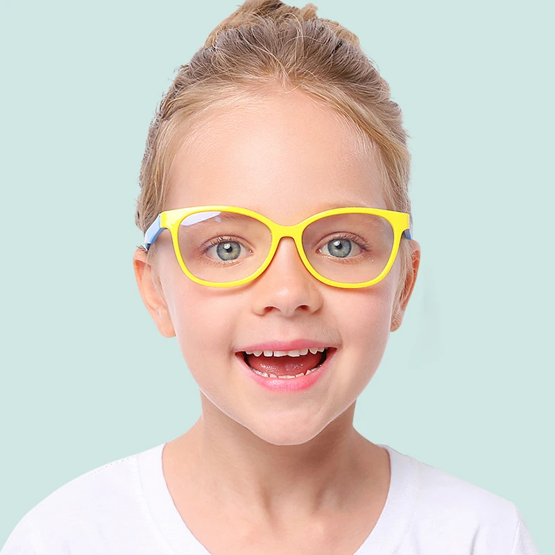 Newly fashion Kids optical eyewear glasses high quality silicone anti blue light glasses