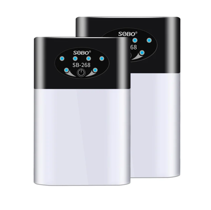 SOBO 1W 2W 6W 12W Usb Digital Display Fishing Rechargeable Portable Long Time Battery Aquarium Air Pump