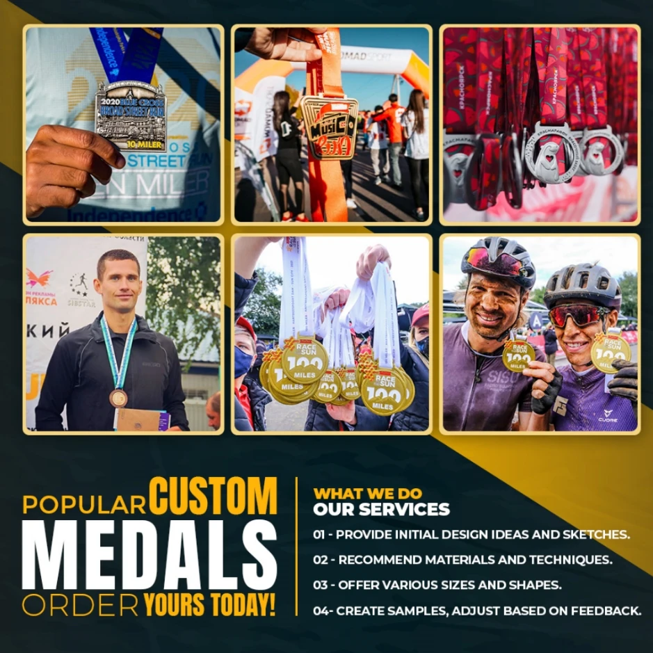 Design Your Own Custom Metal Medal Alloy Zinc 3D 5K Marathon Football Taekwondo Swimming Race Finisher Award sports Medals