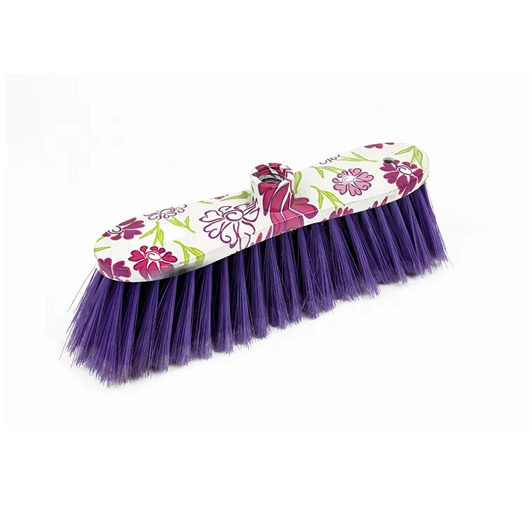 8277F flower printing plastic broom sweeping soft brush
