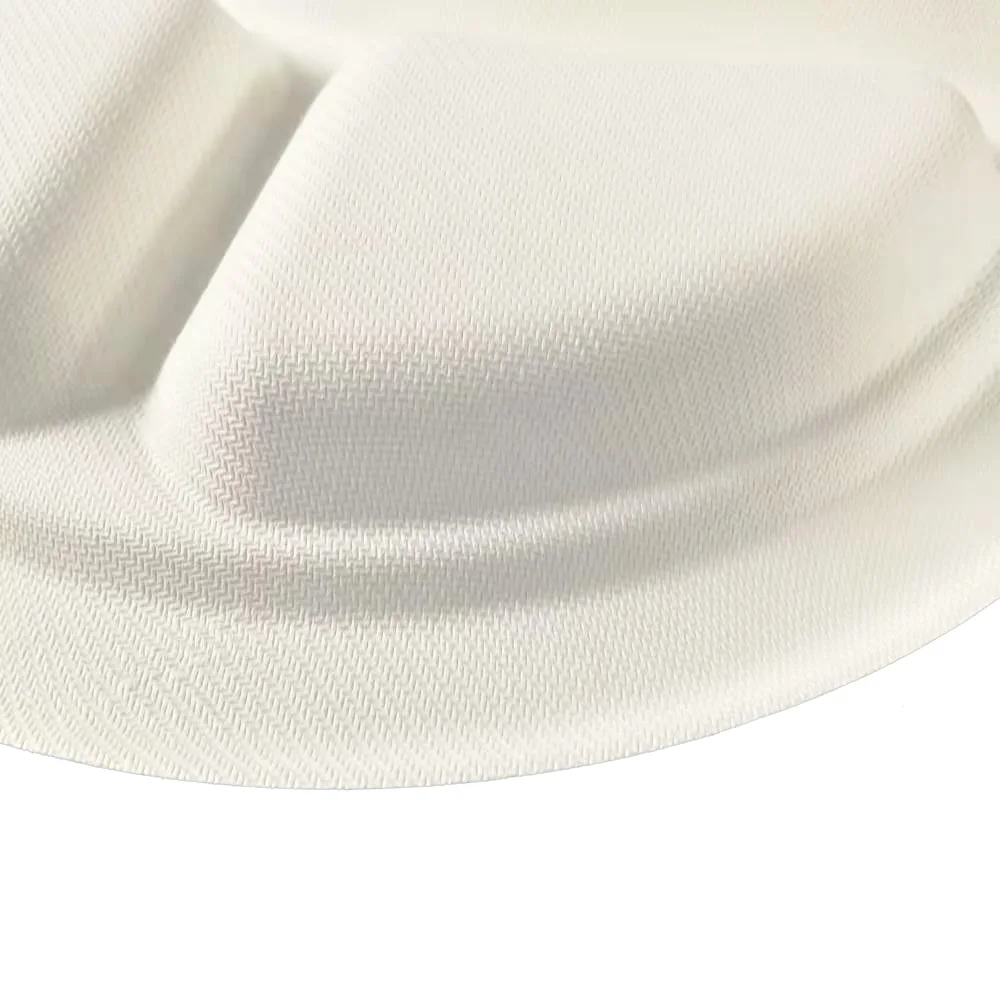 
Factory direct bagasse paper plate biodegradable sugarcane bagasse plates 9inch 3 compartment disposable paper plate 