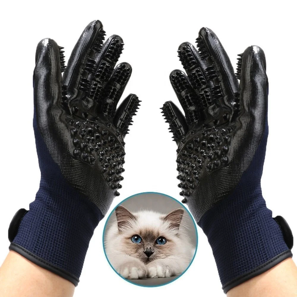 Factory Price Pets Cleaning Massage Gloves Cat Dog Grooming Tools Environmental Rubber Gloves