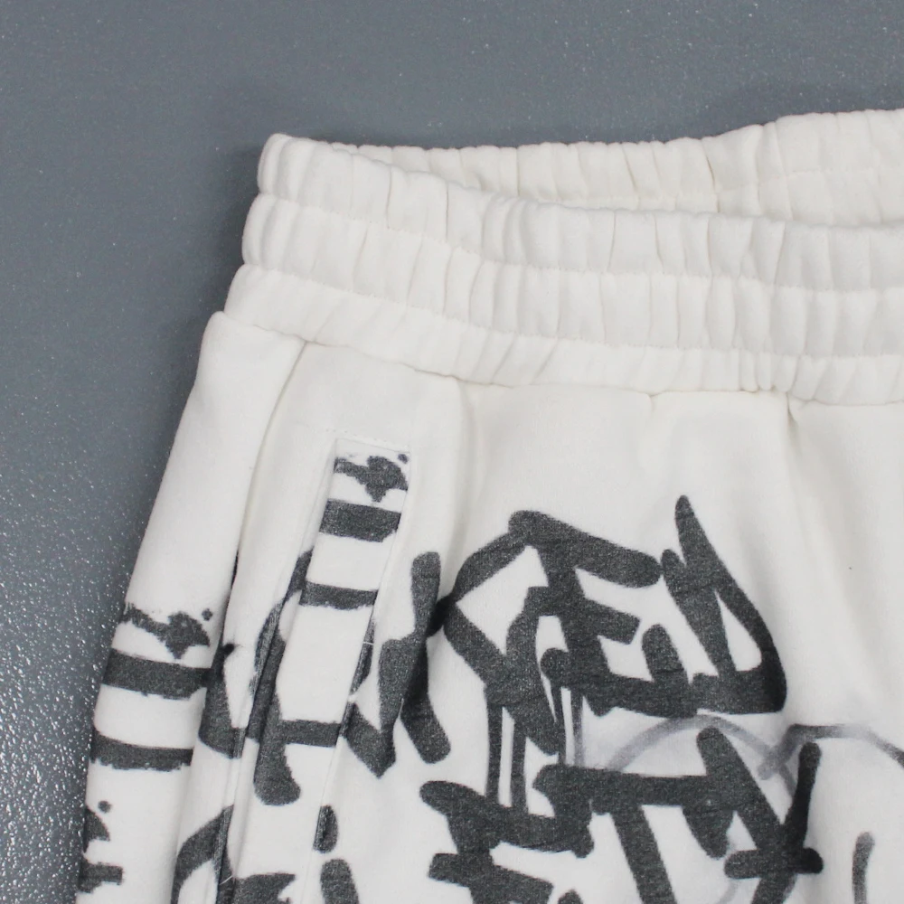 Custom Streetwear Heavyweight Vintage Washed Printed Drawing Hoodies Sweatpants Pants Set Mens Hoodie Manufacturers