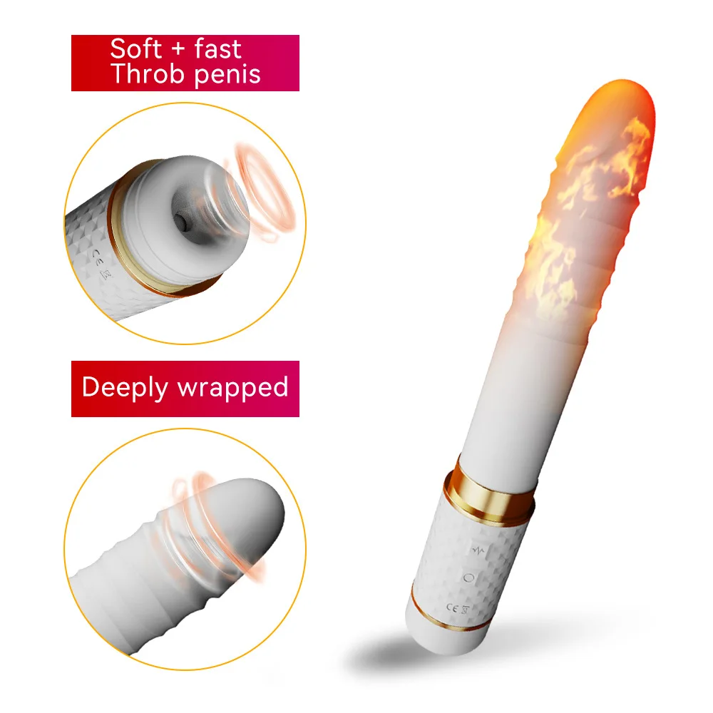 Telescopic vibrator female variable frequency sex toys wholesale sucking masturbation stick 2022