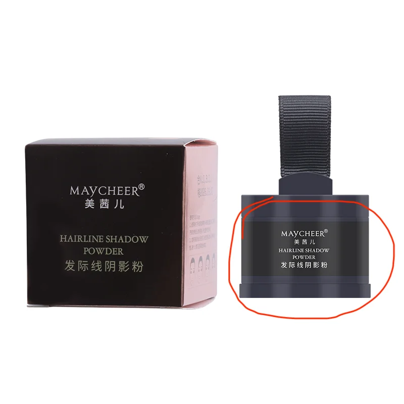 Maychher  Factory Price 4g Natural Organic Anti Hair Lose Concealer Hairline Powder With Puff