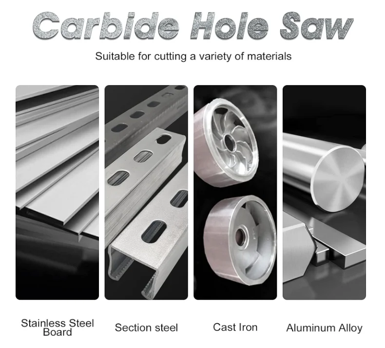 35mm TCT Hole Saw with Pilot Drill Bit Tungsten Carbide Tipped Hole Cutter for Stainless Steel