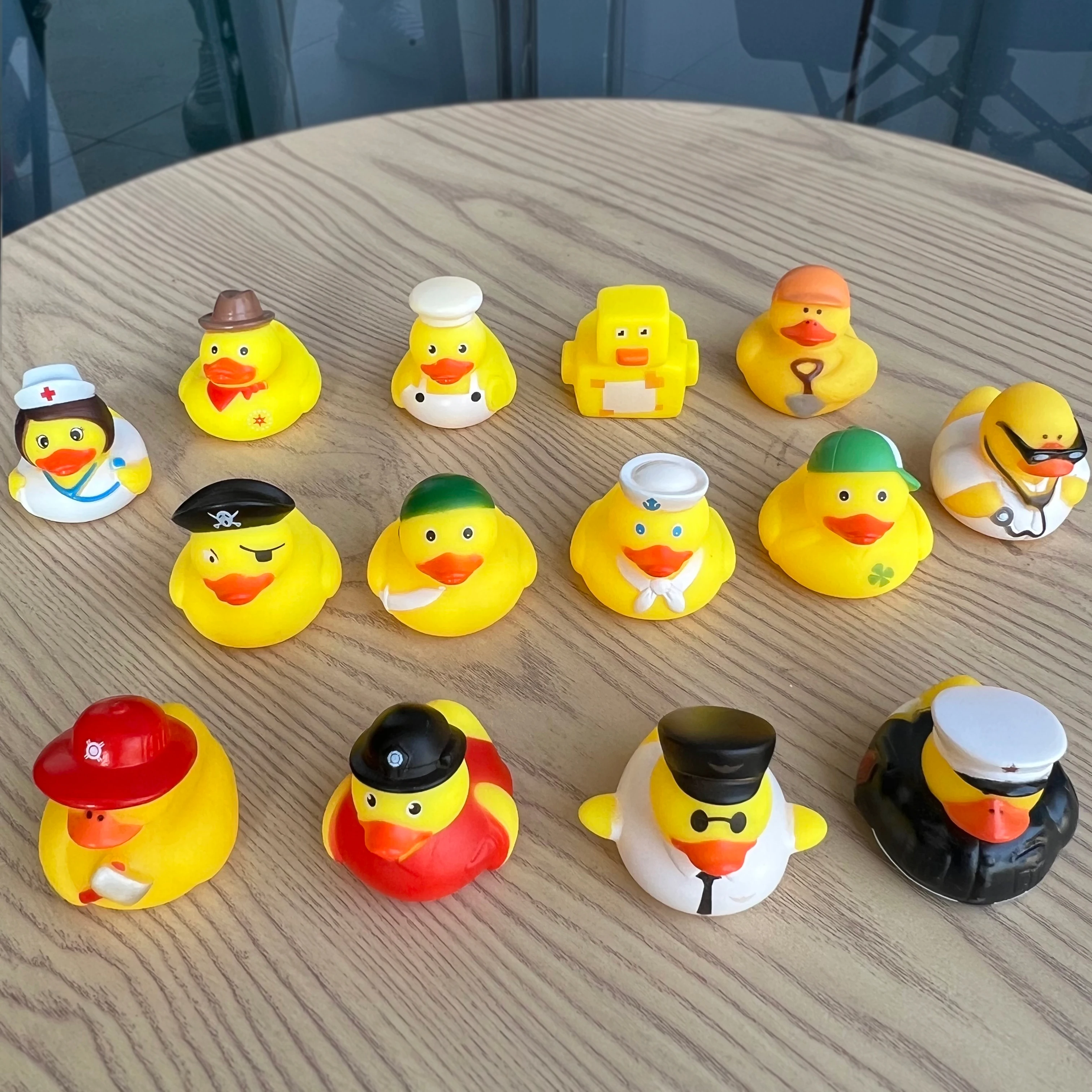 PVC Little Rubber Duck Custom Multicolor Squeezing vinyl Ducks Baby Bath Shower Toy Summer Beach Pool Activity Holiday Gift