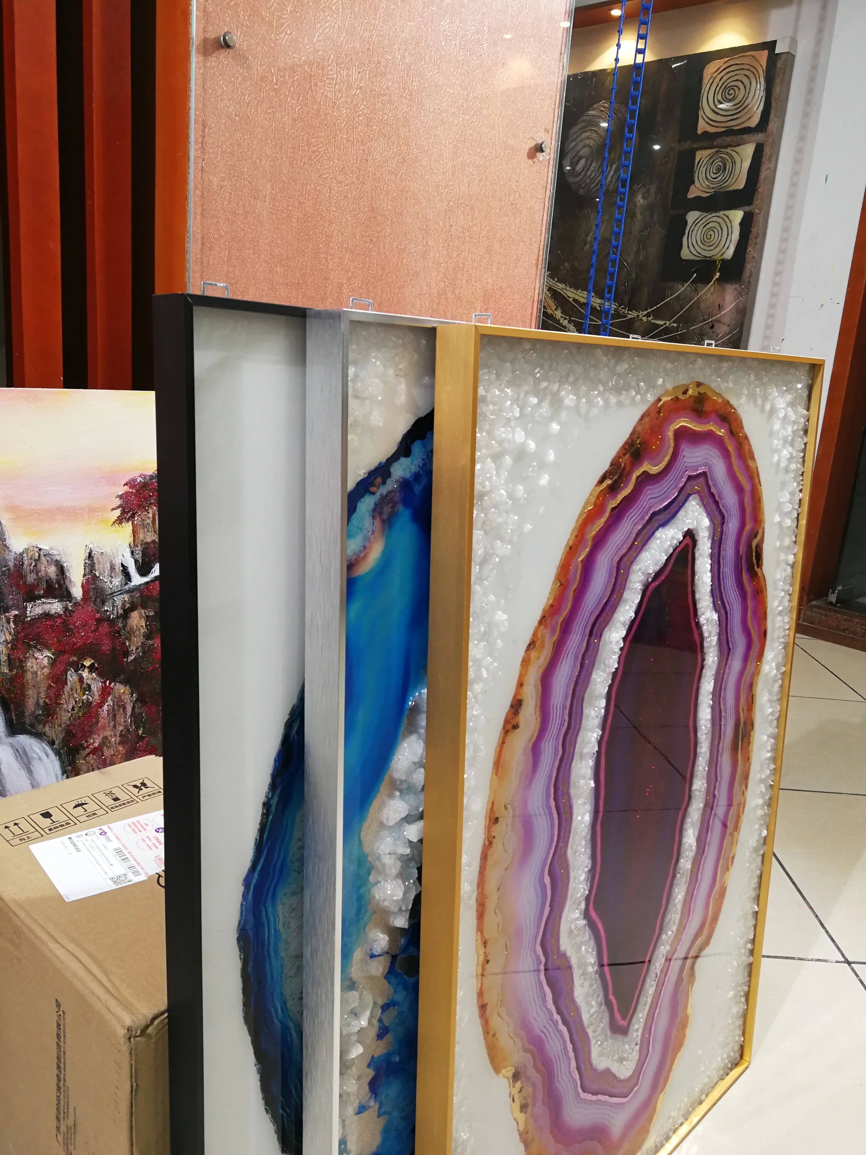 Custom Islamic Art Arabic Calligraphy Wall Art Islamic Crystal Porcelain Painting Print Mosque Al-Islam Wall Decor