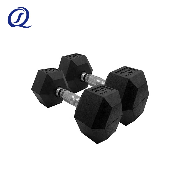 Wholesale 5 Kg 10kg Home Gym Fitness Equipment Cheap Rubber Free Weight Pounds Hexagon Dumbles Hex Dumbbell Set