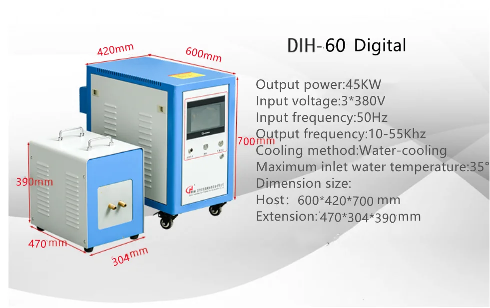 2021 60kw PLC Touch Screen High Frequency induction heating machine induction heater
