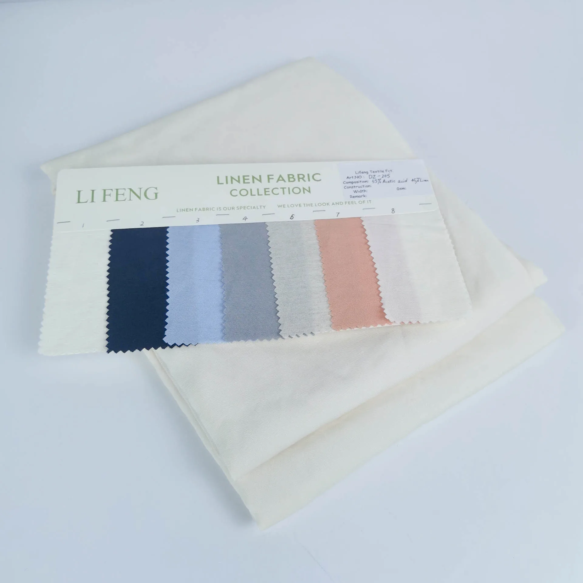 supplier wholesale eco-friendly downey custom twill white linen fabric
