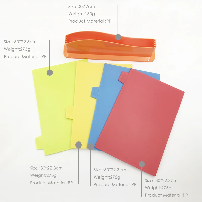 Hot Sales 4PCS PP Plastic Chopping Board Set With Bracket Four Color Raw And Cooked Plastic Chopping Board Cutting Board