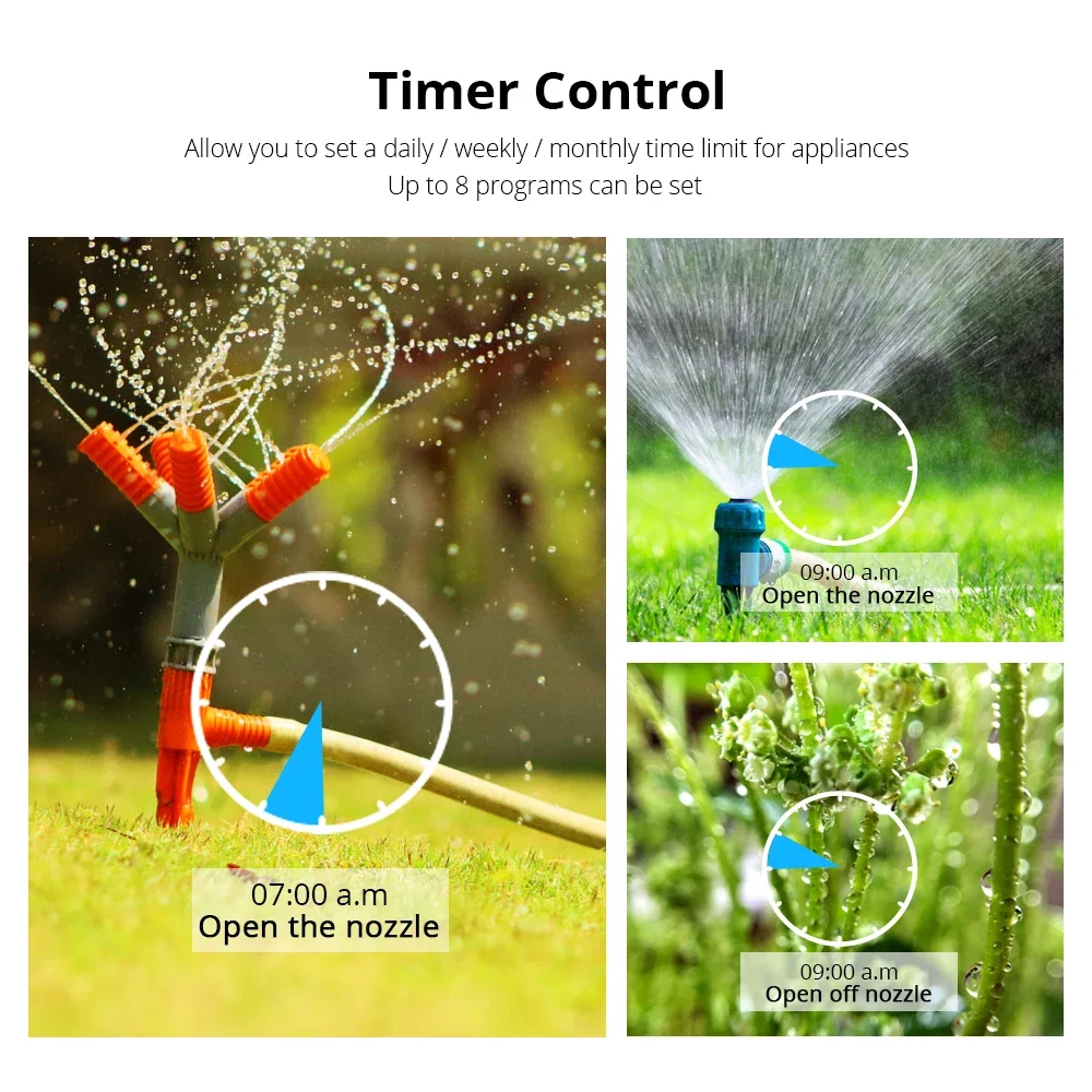 Zemismart Tuya WiFi Smart Irrigation Electrical Watering Automatic Sprinkler Remote Garden System Timer Alexa Echo Google Home