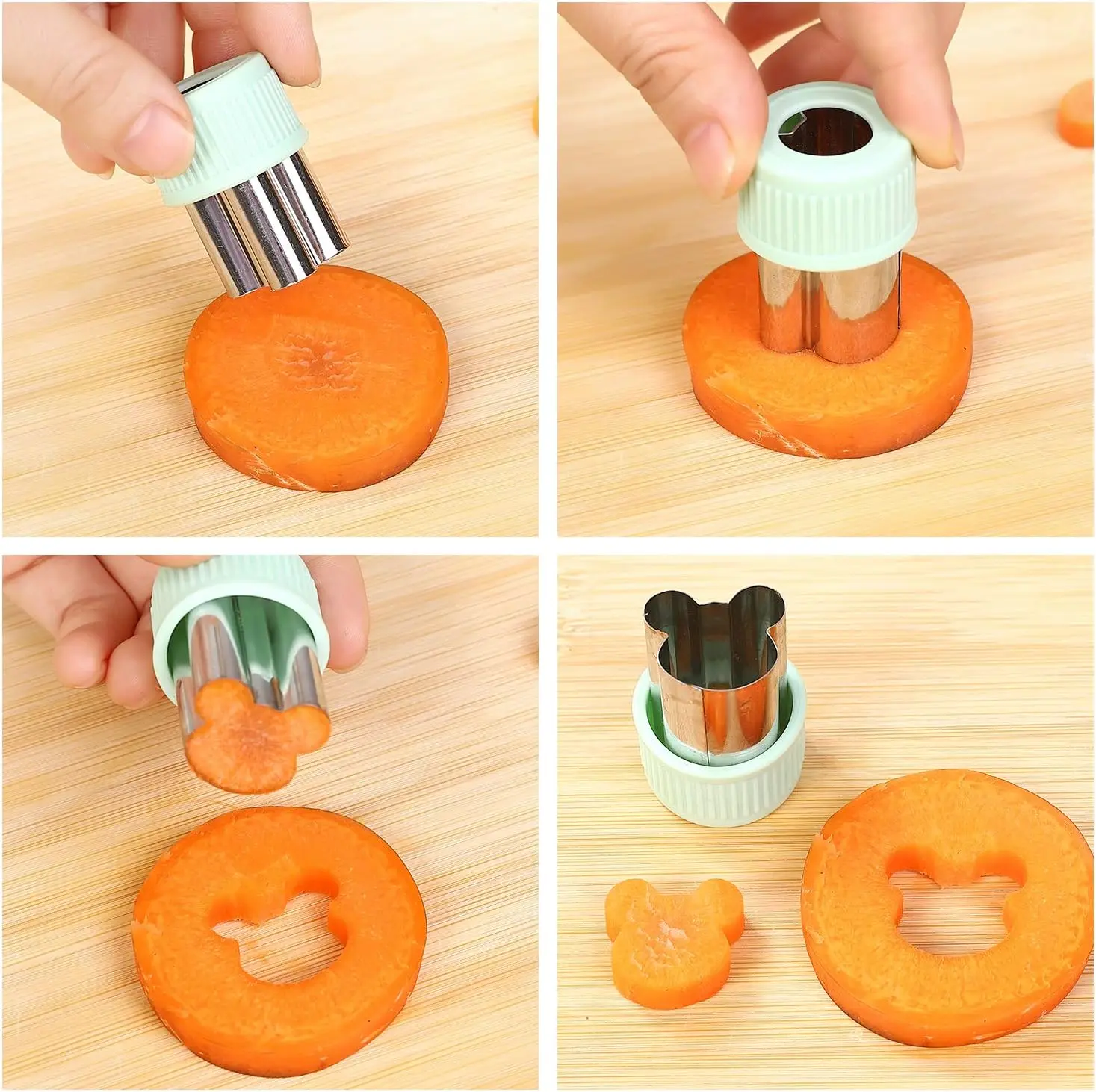 21 in 1 Set Vegetable Cutter Shapes Set Mini Sizes Cookie Cutters Set Fruit Cookie Stamps Mold