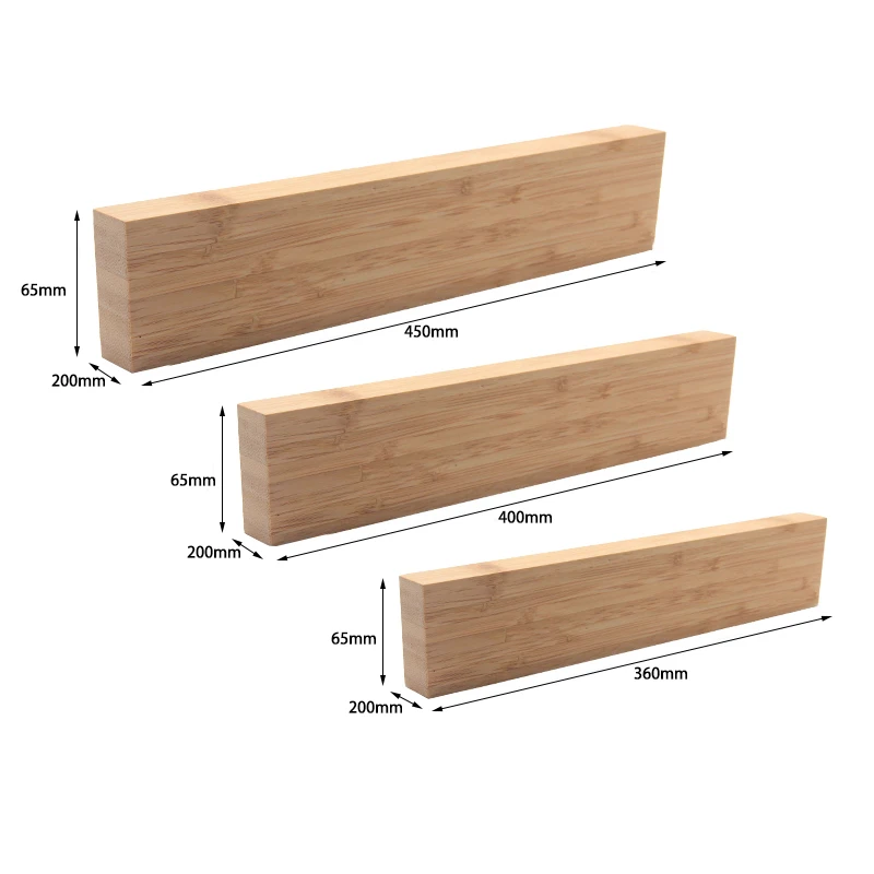 Hot Sale  magnetic rubber wood knife holder Wall Mount Support Magnetic knife block