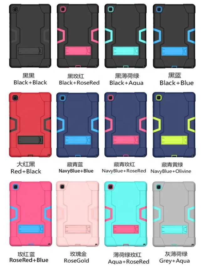 New Portable Stand Armor Case For iPad Air 9.7 inch Kickstand Shockproof Silicone Plastic Tablet for iPad Air 2